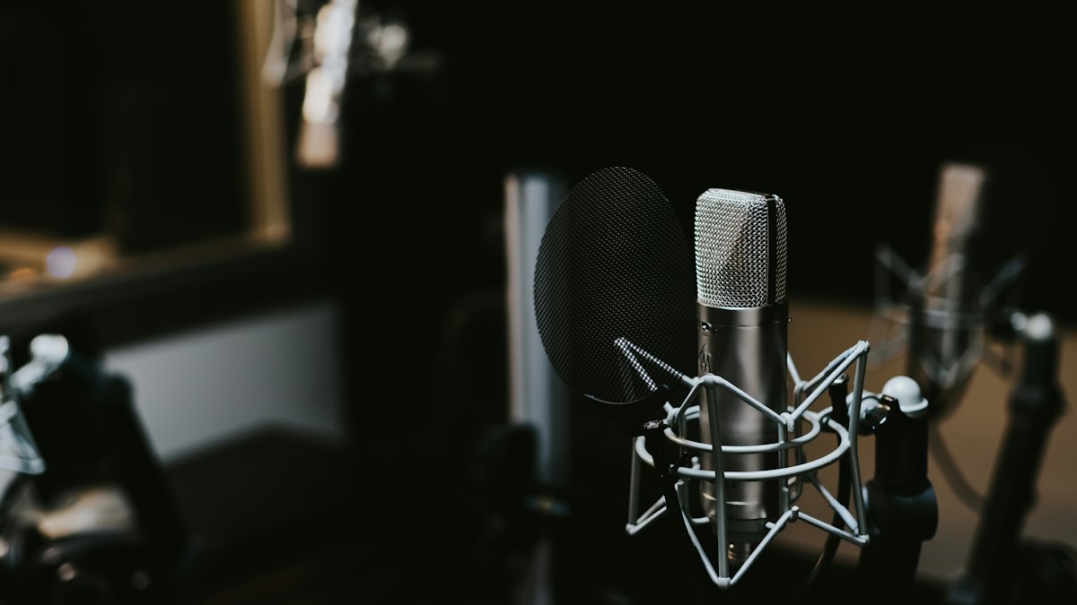 Studio microphone, topical media image