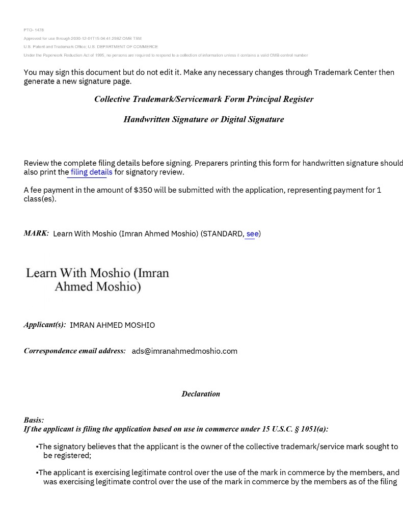 USPTO filing document — page 1